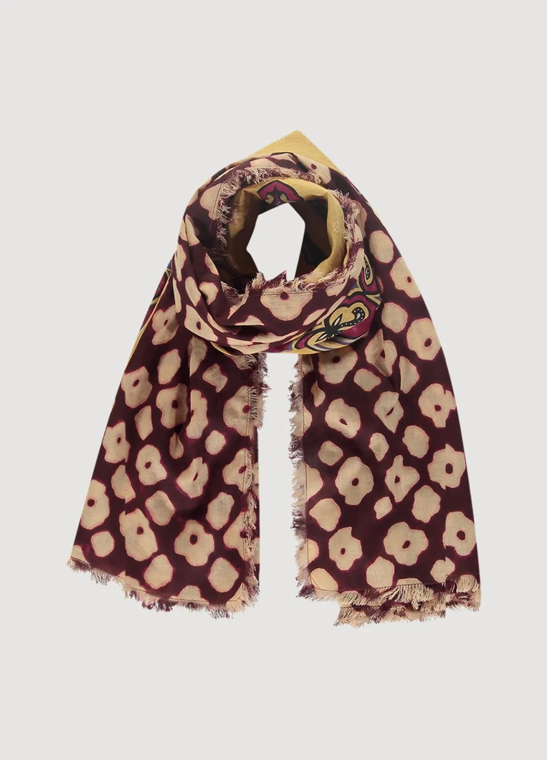 Hot Summum Thin Scarf With Print Red