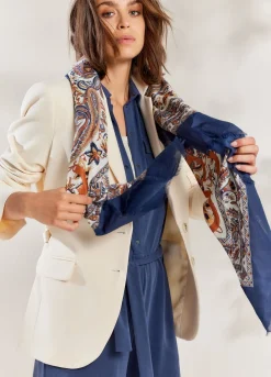 Best Summum Thin Scarf With Prints Multicolor