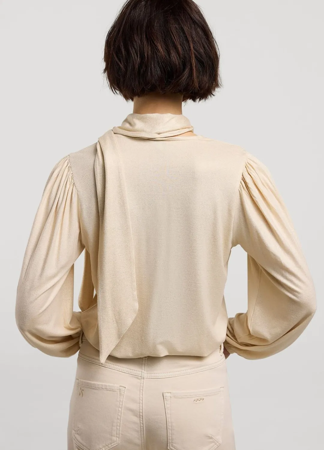 Outlet Summum Top With Detachable Shawl Creme