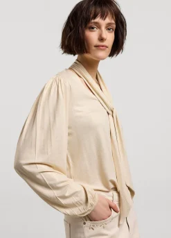 Outlet Summum Top With Detachable Shawl Creme