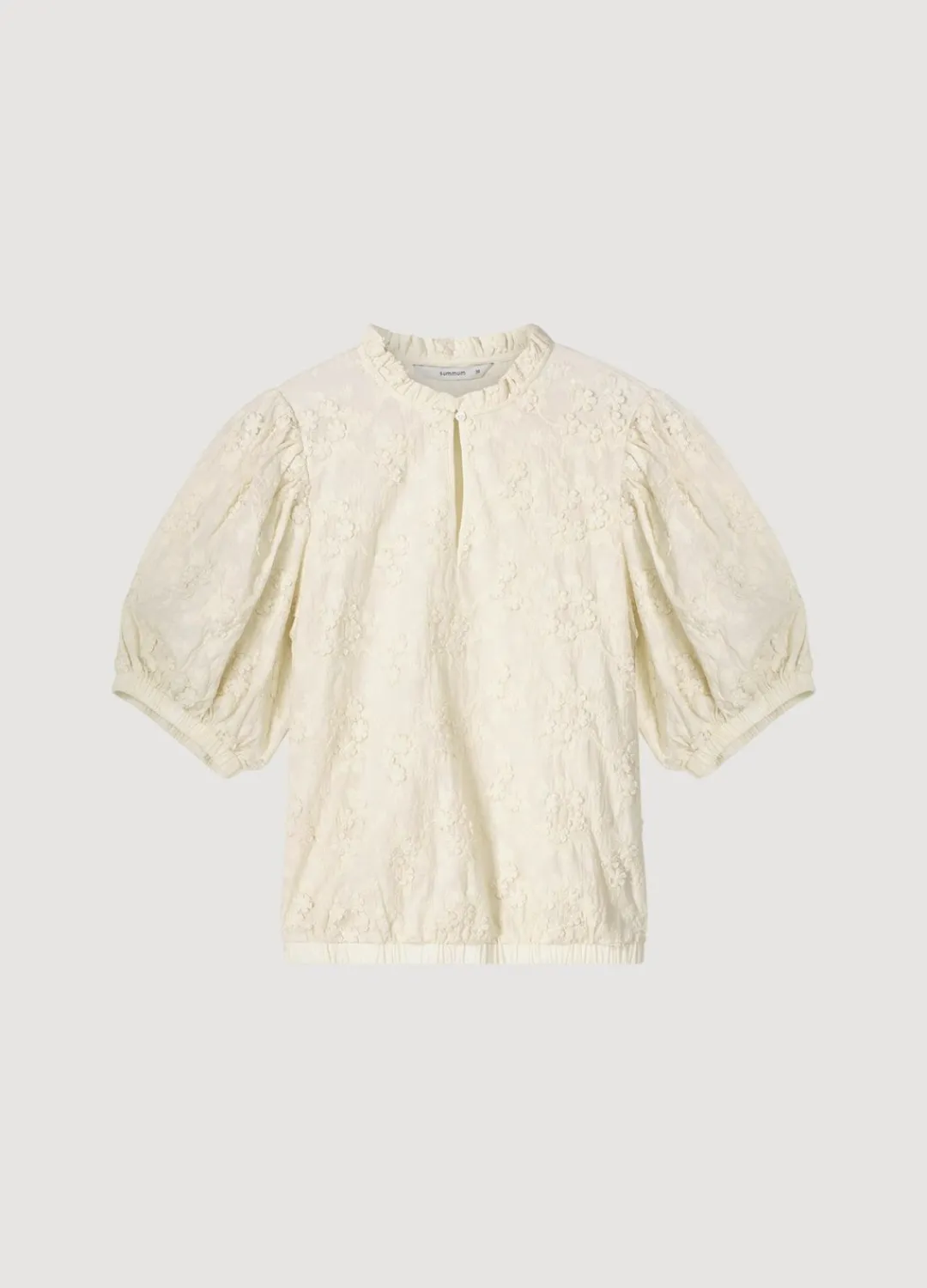 New Summum Top With Flowers Creme