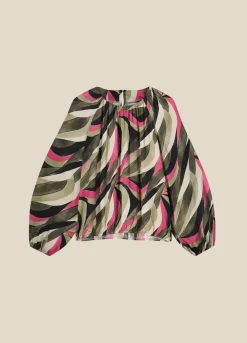 Best Summum Top With Gathered Neckline Multicolor