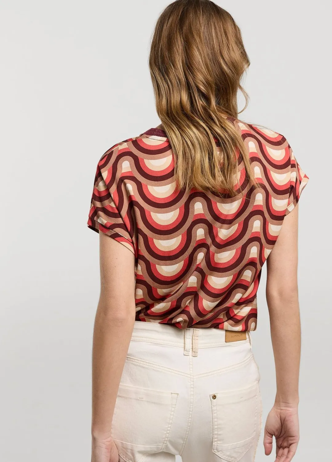 Best Summum Top With Retro Print Multicolor