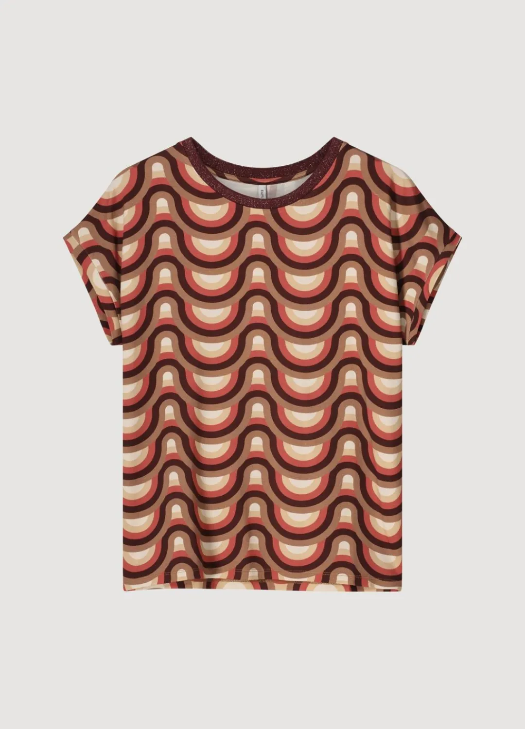 Best Summum Top With Retro Print Multicolor