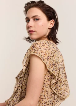 Sale Summum Top With Ruffles Creme