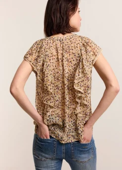 Sale Summum Top With Ruffles Creme
