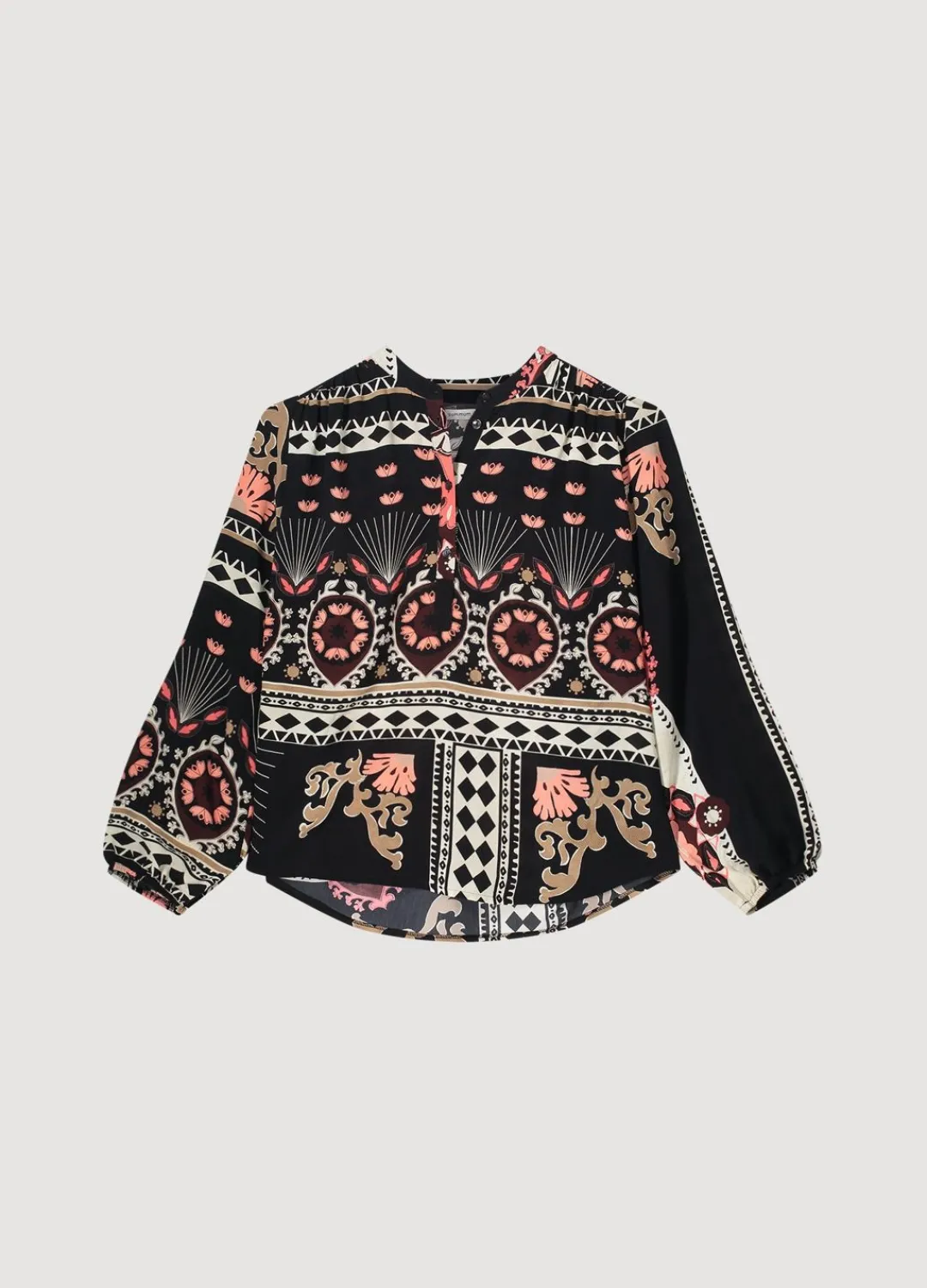 Outlet Summum Top With Stand-Up Collar Black