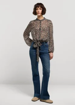Outlet Summum Top With Waistbelt Multicolor