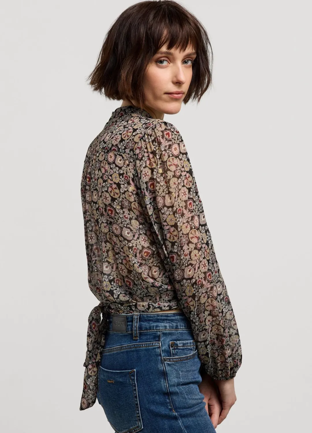 Outlet Summum Top With Waistbelt Multicolor