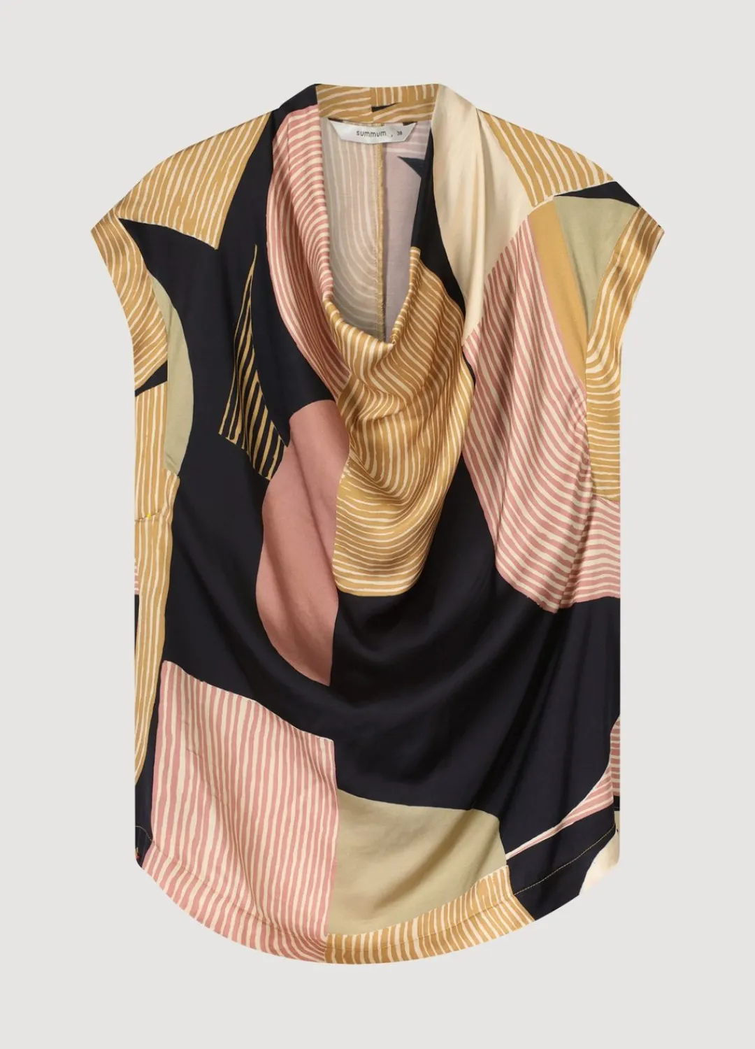 Sale Summum Top With Waterfall Neckline Multicolor
