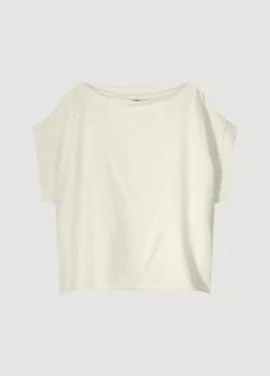 Outlet Summum Top With Wide Boat Neck Creme