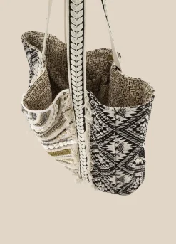New Summum Tote Bag With Beads Black