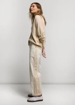 Hot Summum Trousers With Patch Pockets Creme