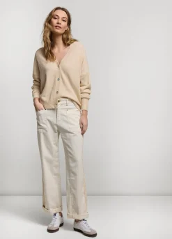 Hot Summum Trousers With Patch Pockets Creme