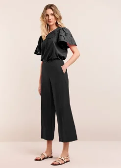 Clearance Summum Trousers With 7/8Th Straight Legs Black