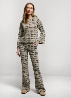 New Summum Trumpet-Sleeve Top Brown