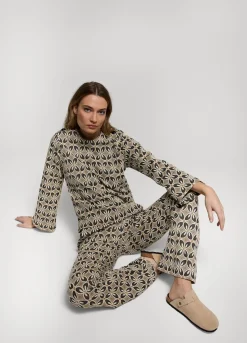 New Summum Trumpet-Sleeve Top Brown