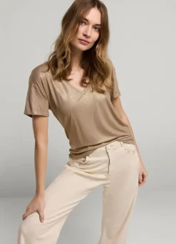 Clearance Summum T-Shirt With Glitter Coating Grey
