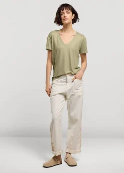 Hot Summum T-Shirt With Glitter Coating Green