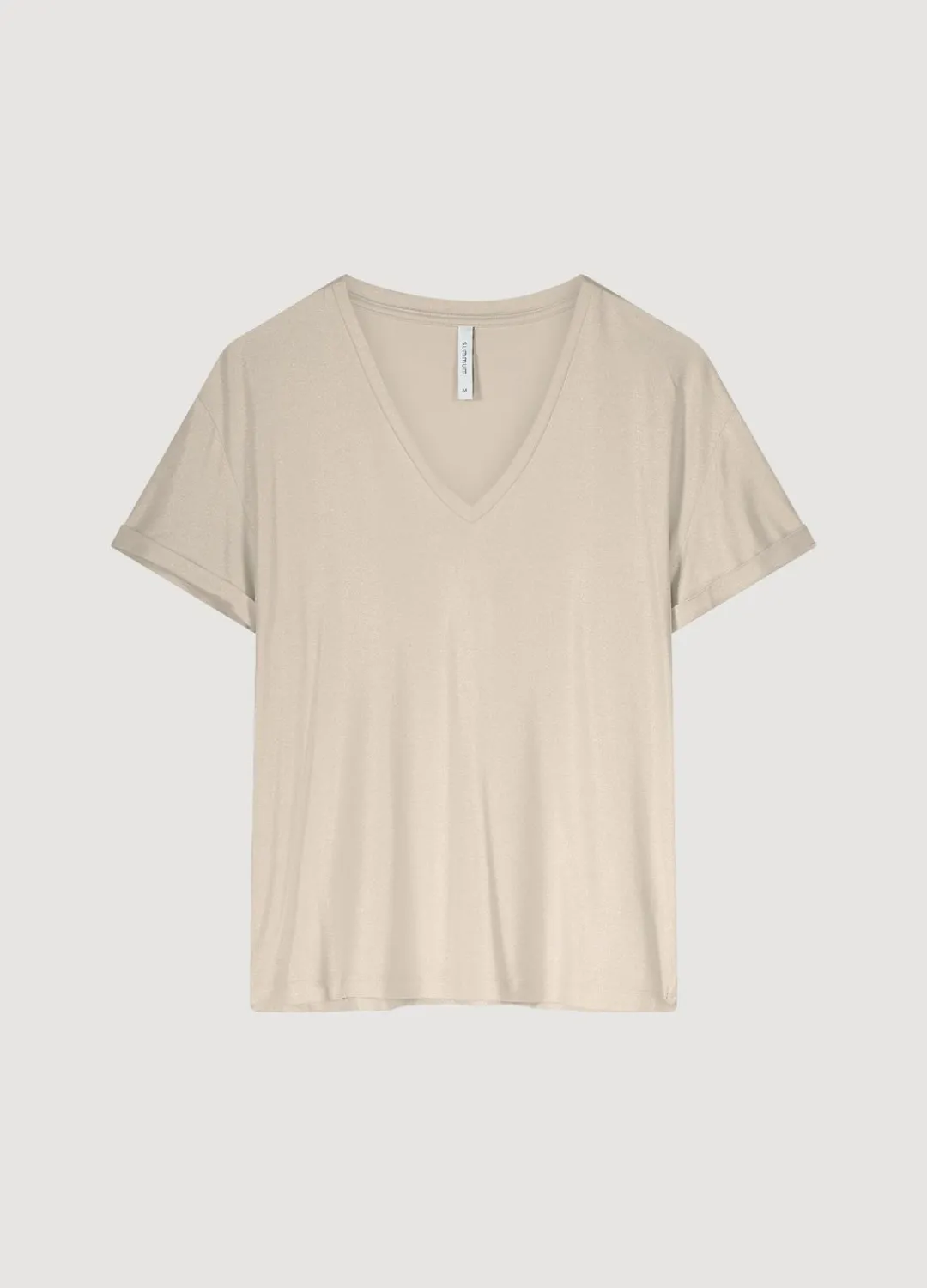 Sale Summum T-Shirt With Glitter Coating Creme