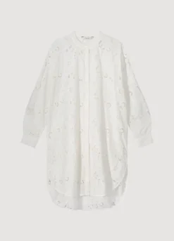 Outlet Summum Tunic Blouse With English Embroidery White