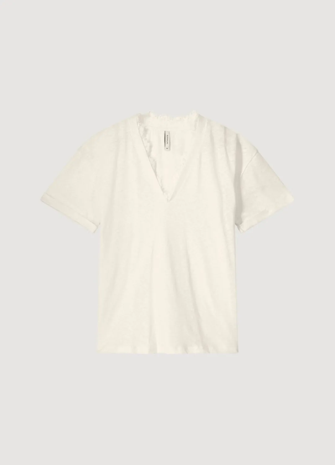 Discount Summum V-Neck Top With Lace Creme