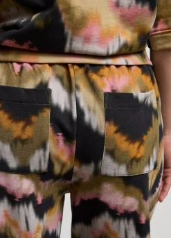 Outlet Summum Watercolour Print Trousers Multicolor