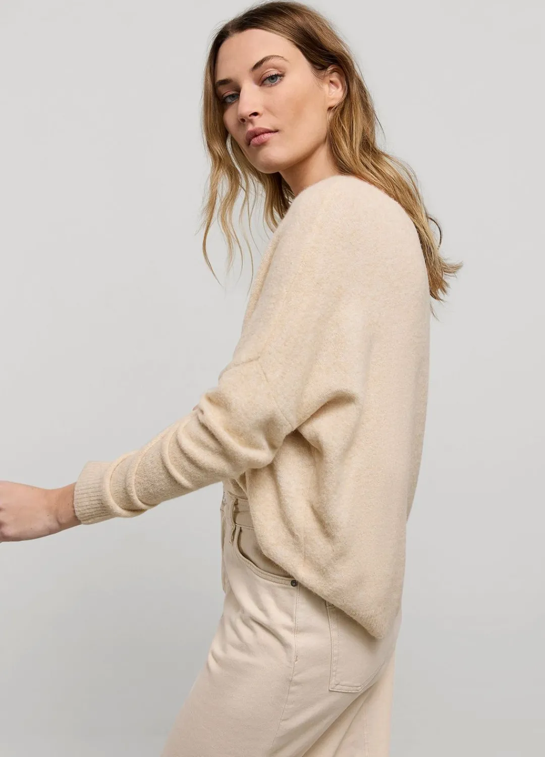 Sale Summum Wide Boat-Neck Jumper Creme