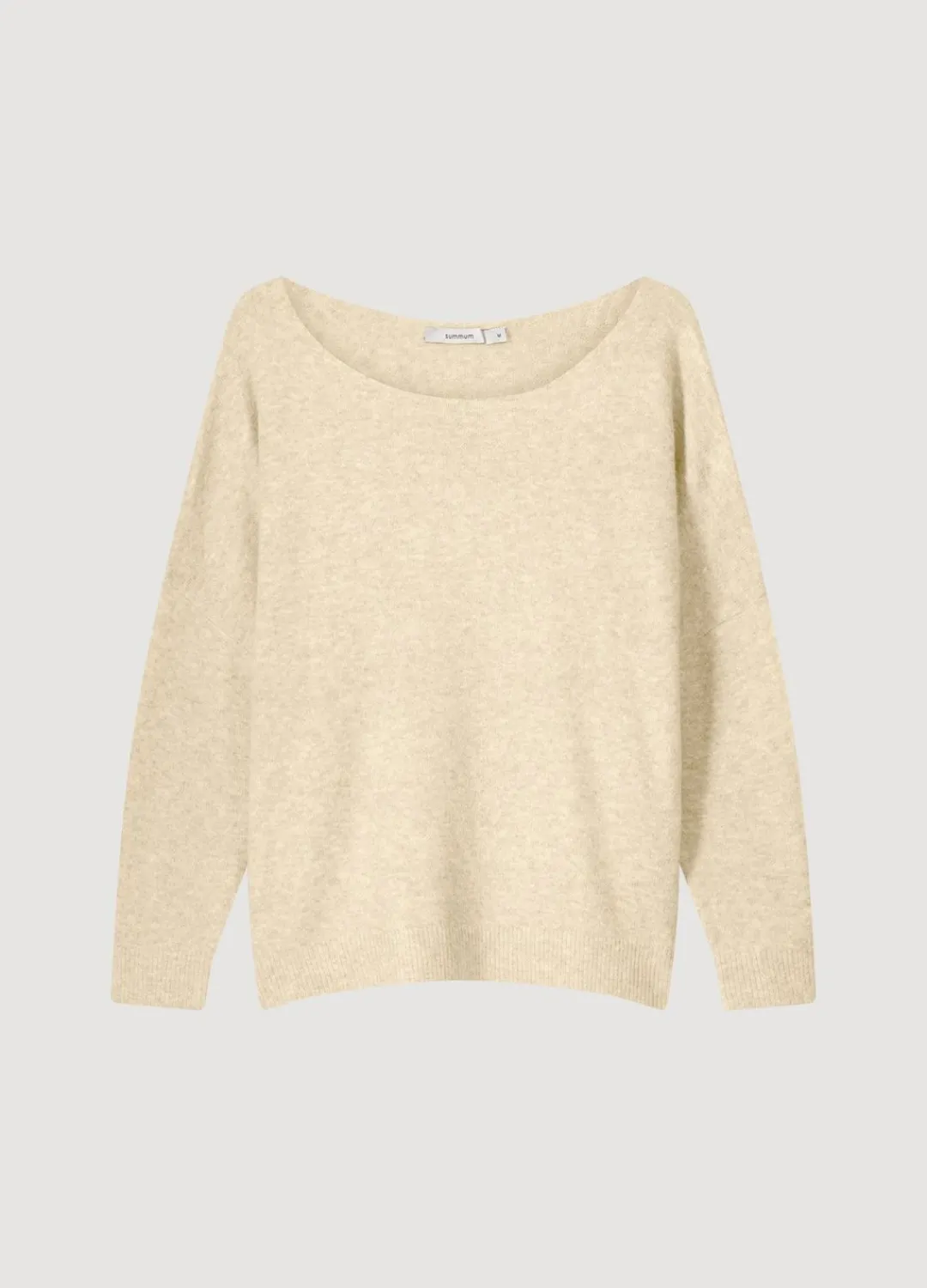 Sale Summum Wide Boat-Neck Jumper Creme