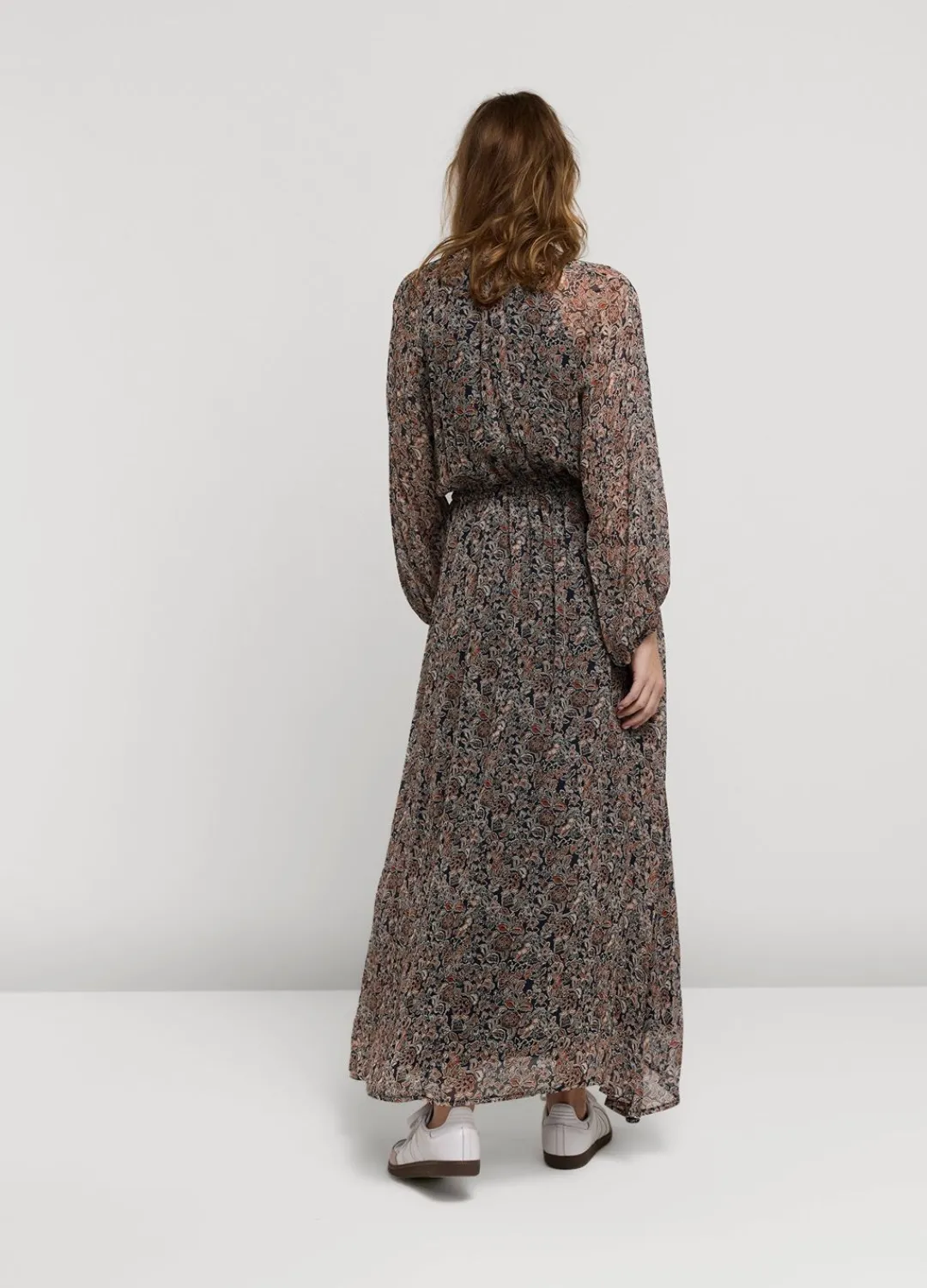 Outlet Summum Wide Dress With Floral Print Blue