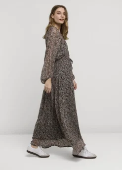 Outlet Summum Wide Dress With Floral Print Blue