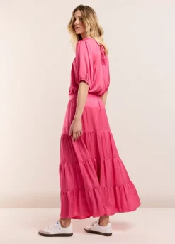 Outlet Summum Wide Tiered Skirt Pink
