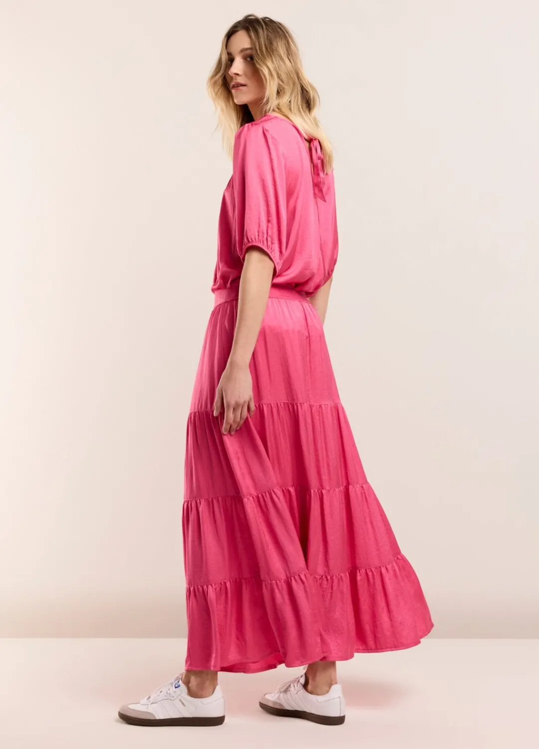 Outlet Summum Wide Tiered Skirt Pink
