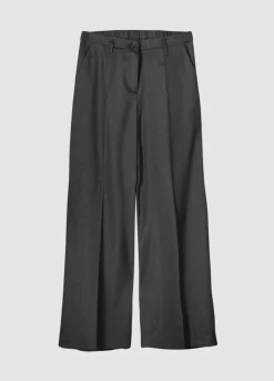 New Summum Wide-Leg Linen Trousers Black