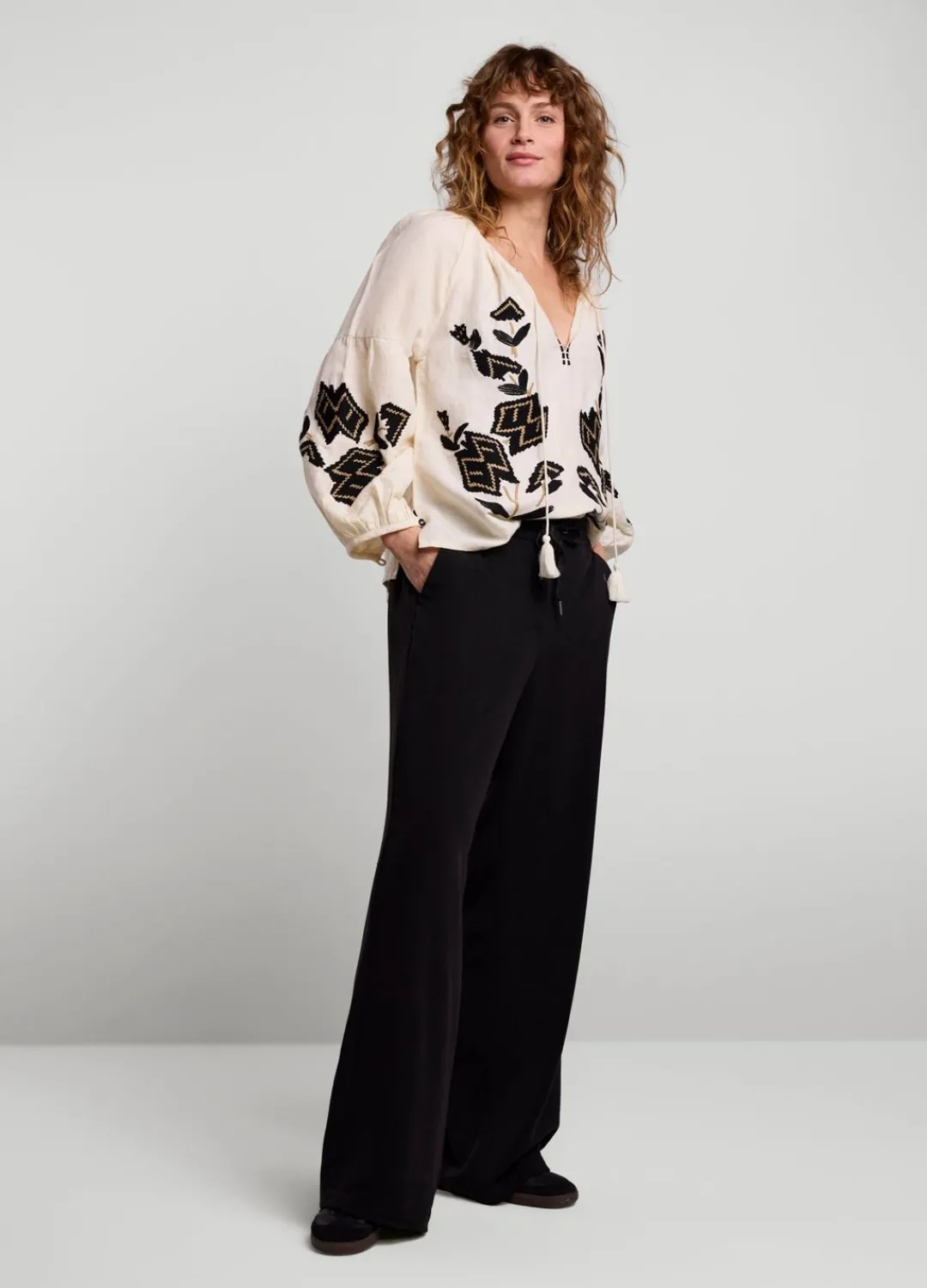 Clearance Summum Wide-Leg Trousers Black