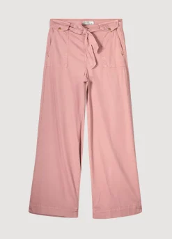 Discount Summum Wide-Leg Trousers With Belt Pink