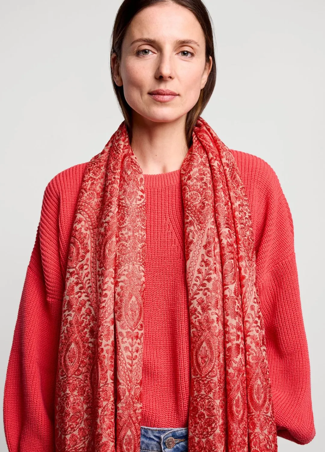 Hot Summum Wool Scarf Brown
