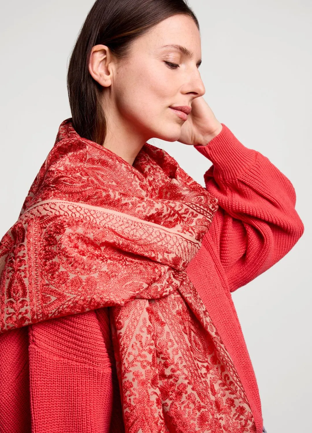 Hot Summum Wool Scarf Brown