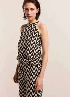 Best Summum Zigzag Halter Top Black